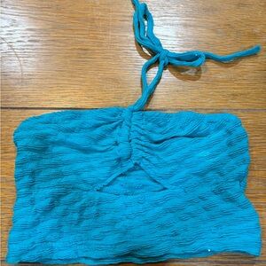 SHEIN Turquoise Halter Top